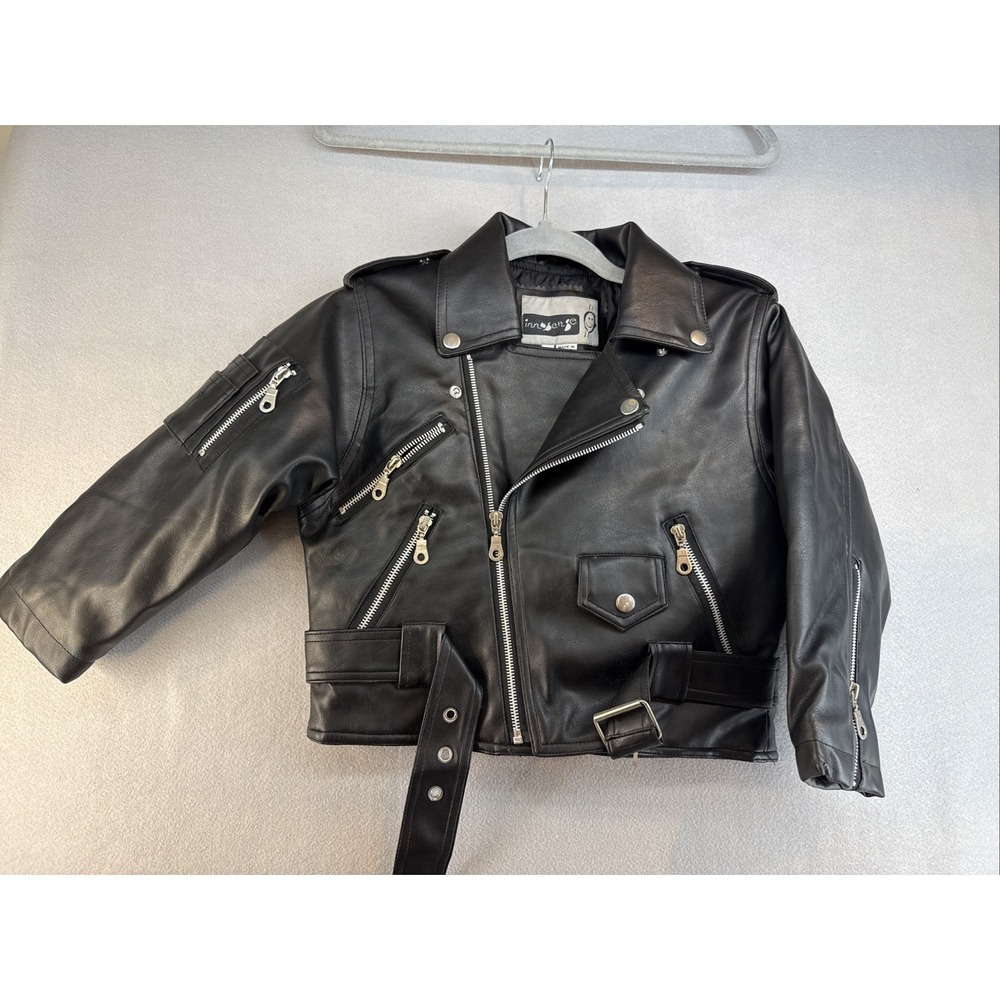 Innosense Faux Leather Jacket size 6T, Biker Style, Children, Zippers